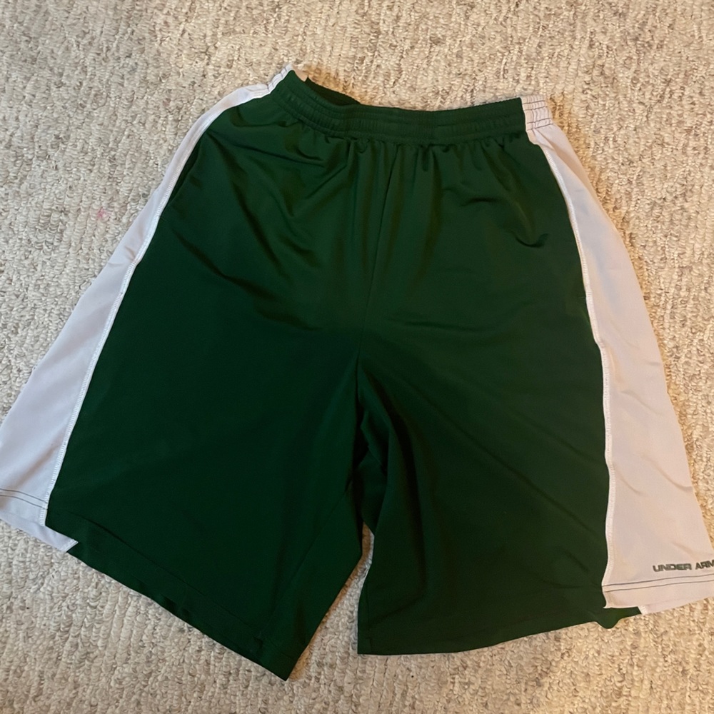 Dark Green Under Armour Sports Shorts